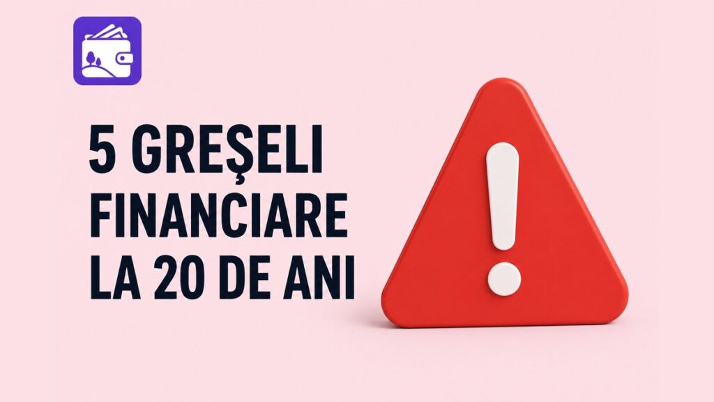Semn de avertizare roșu cu exclamație, simbol pentru greșeli financiare la 20