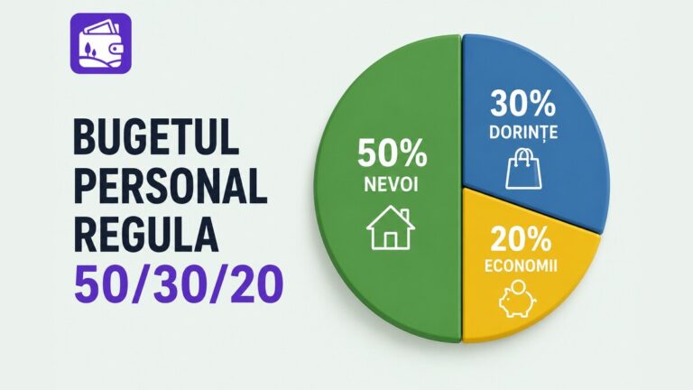Grafic circular cu regula de buget 50/30/20: nevoi, dorințe, economii