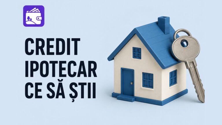 Casă miniatură și cheie, simbol pentru creditul ipotecar